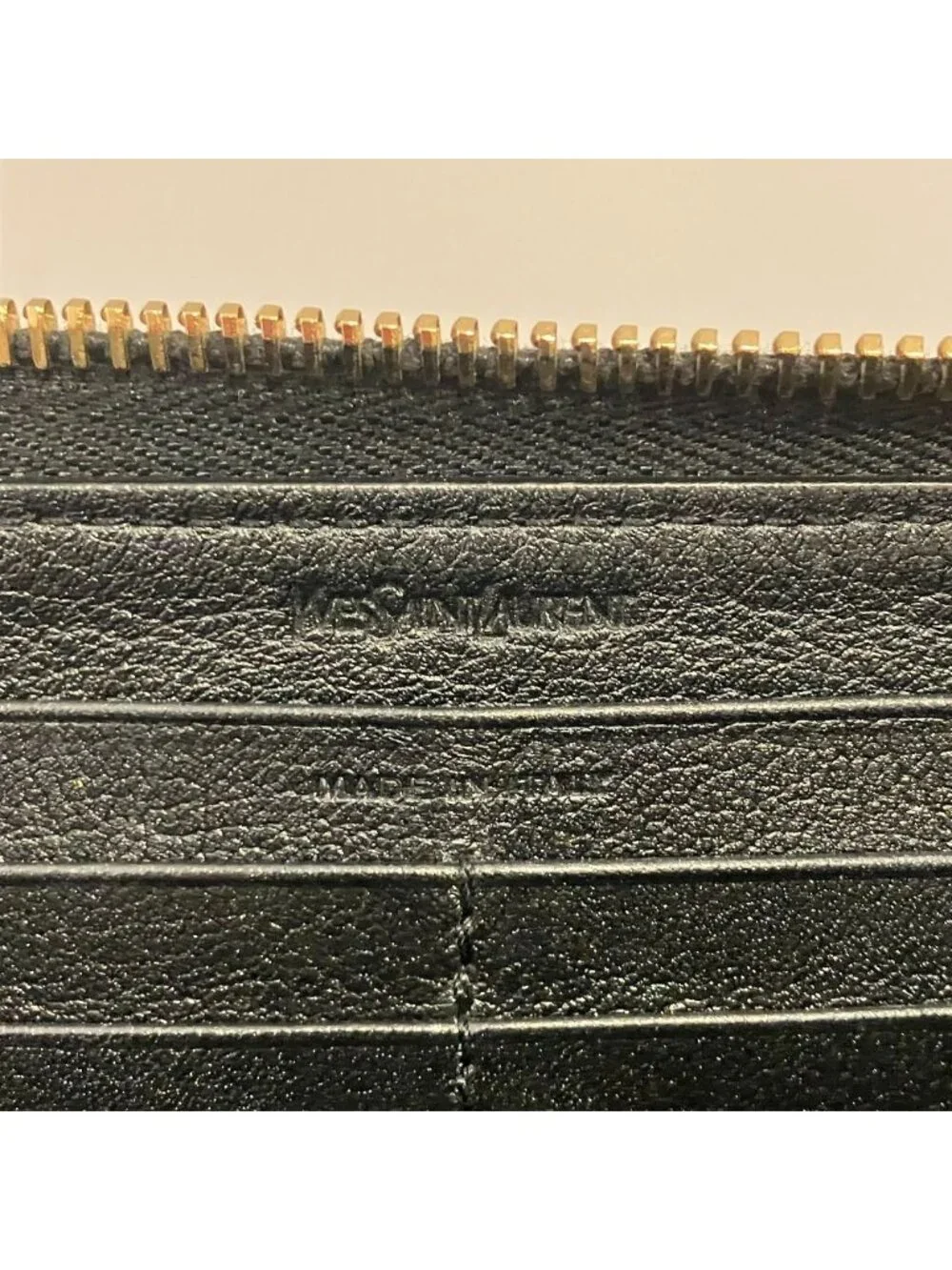 ★SOLD★ Saint Laurent Cassandra Leather Round Zip Wallet Black - Picture 9 of 10